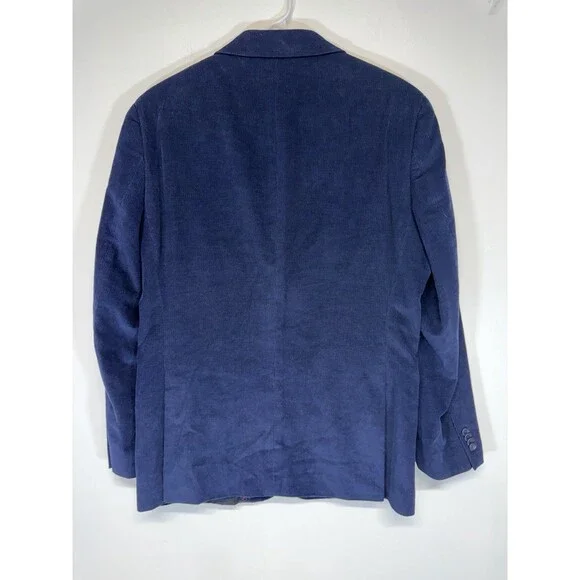 Tommy Hilfiger Men Modern-Fit Stretch Corduroy Sport Coat Cobalt Blue Cotton 40R